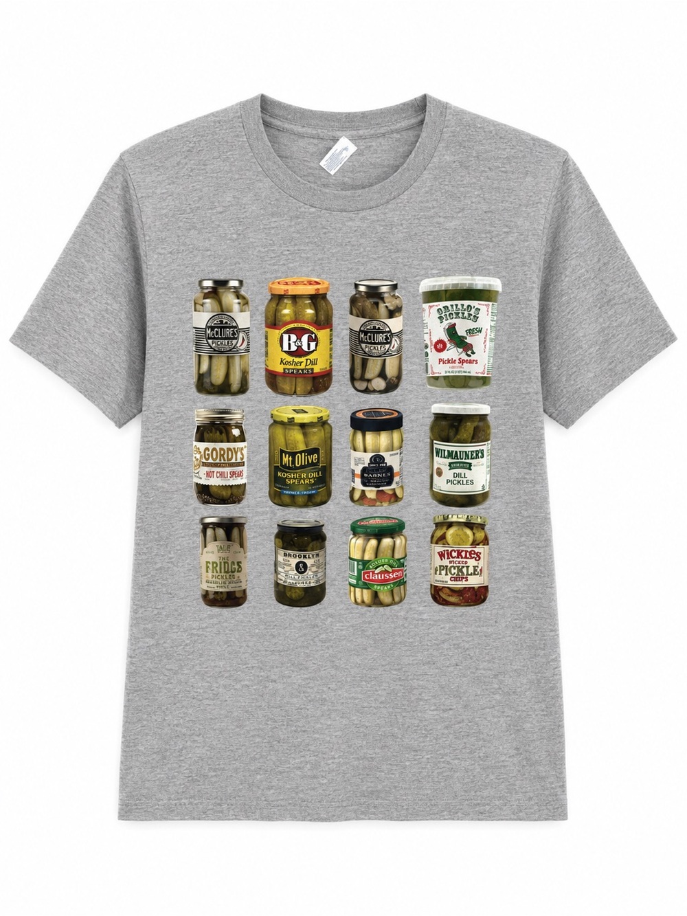 Unbranded unisex Grey Pickle Jar Graphic T-Shirt size adult small